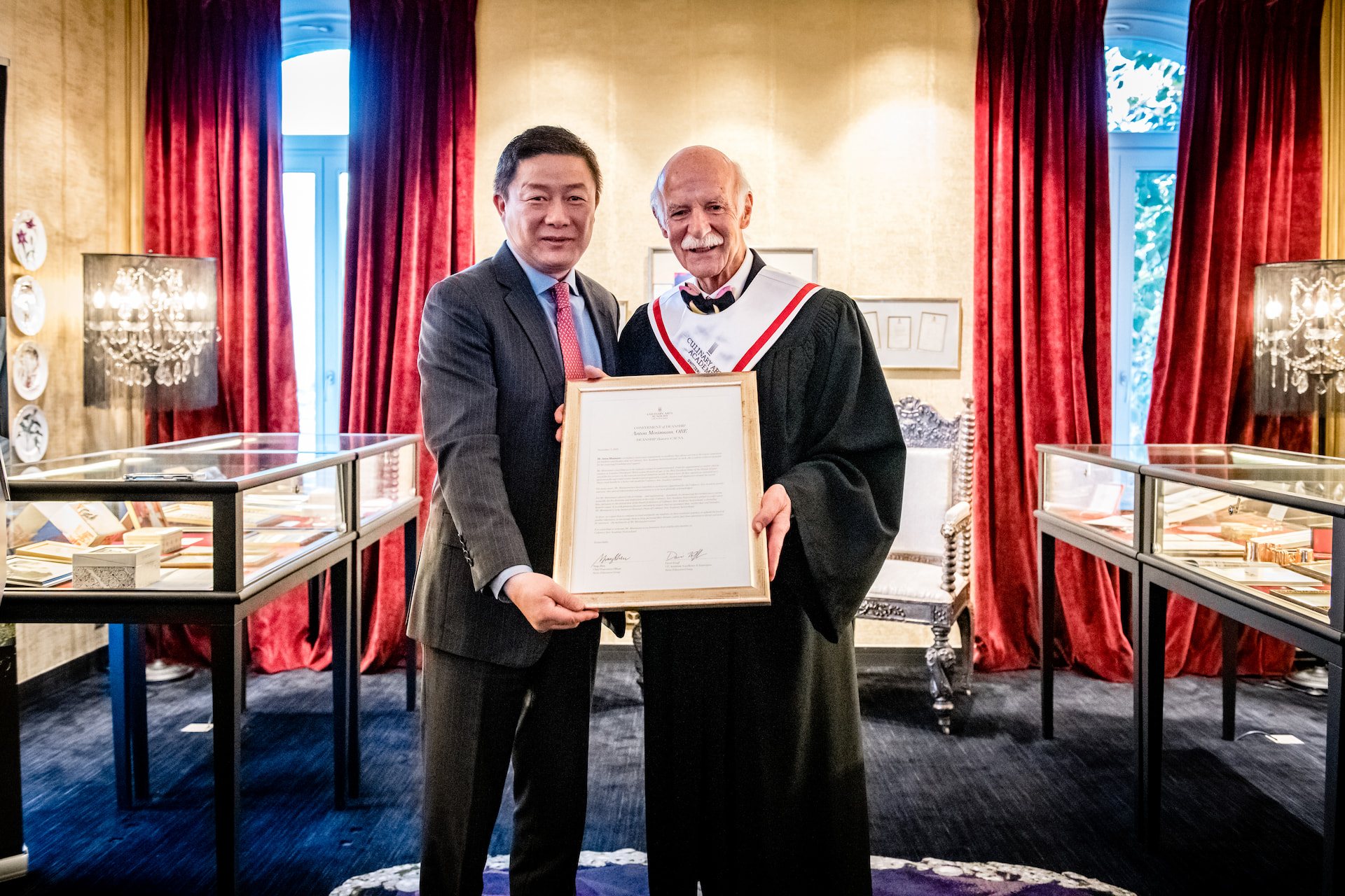 Yong Shen and Anton Mosimann honorary deanship