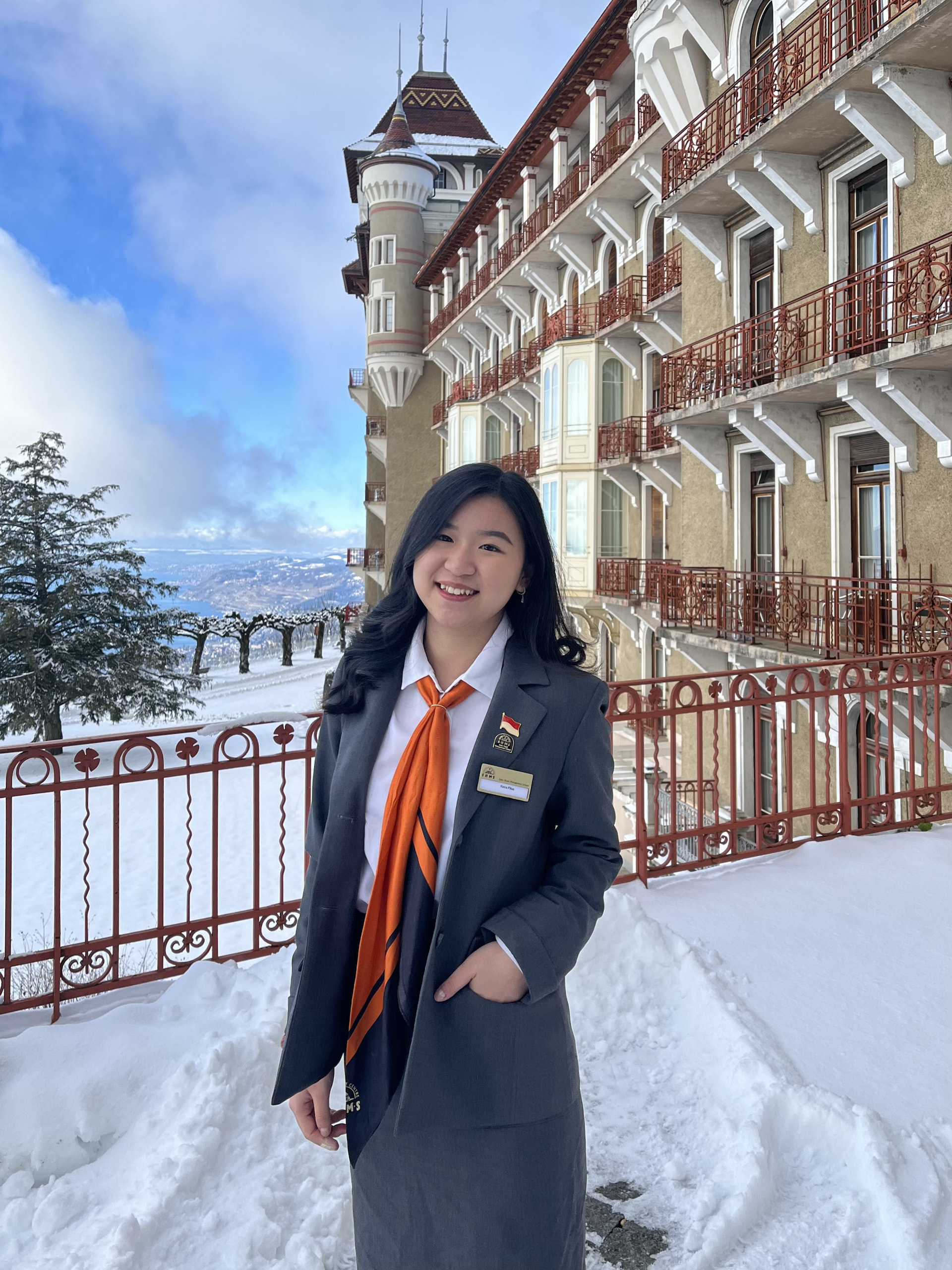 Enjoying the snow at SHMS Caux