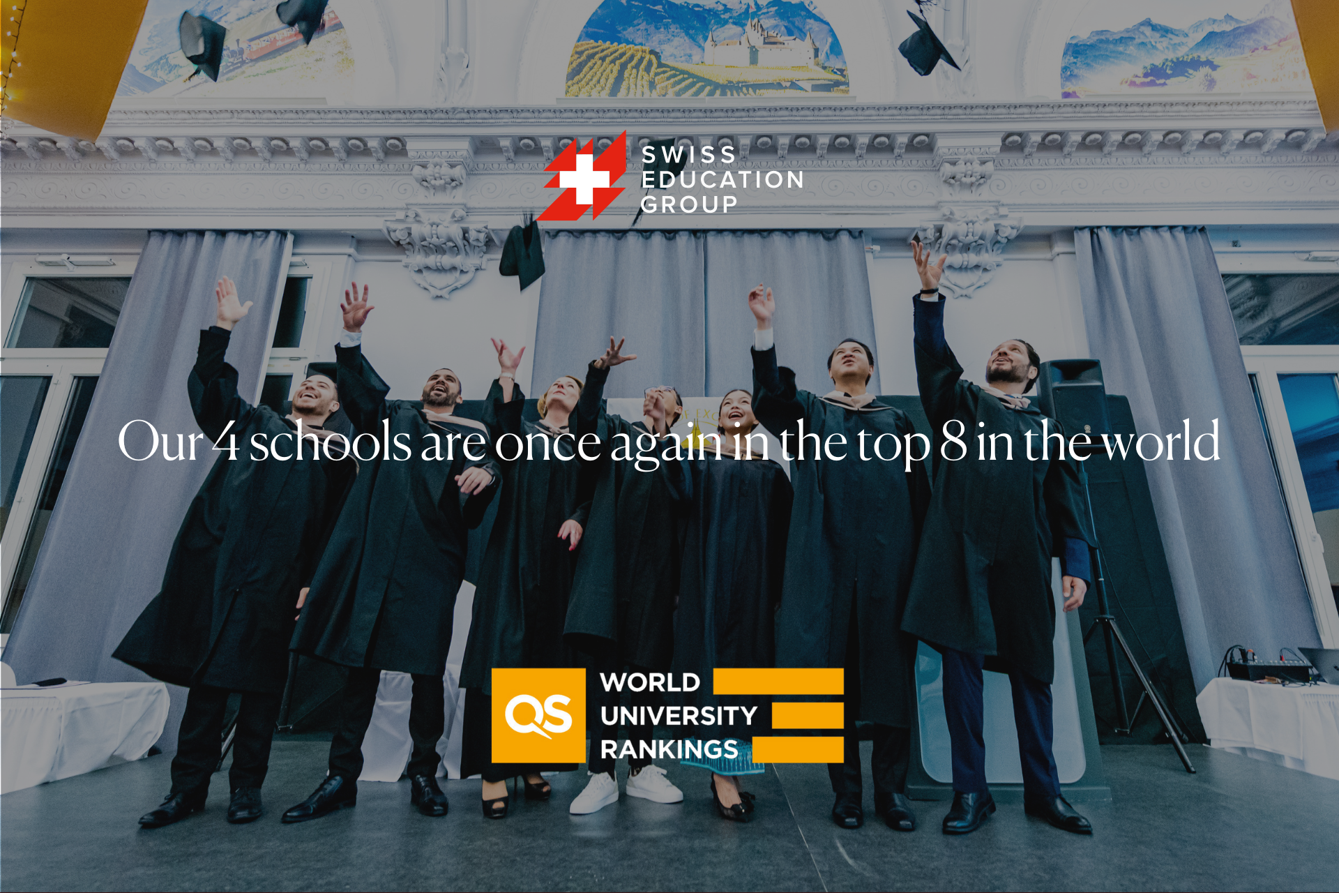 All four Swiss Education Group schools continue to rank in the top eight in the world for hospitality and leisure management (2023 QS Rankings).